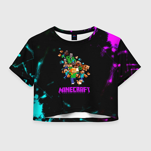 Женский топ Minecraft neon краски / 3D-принт – фото 1