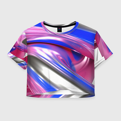 Женский топ Вязкая абстракция в фиолетовых оттенках / 3D-принт – фото 1