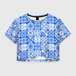 Женский топ Голубая плитка из кухни