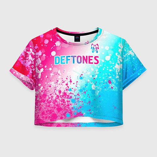 Женский топ Deftones neon gradient style посередине / 3D-принт – фото 1