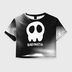 Футболка 3D укороченная женская Babymetal glitch на темном фоне, цвет: 3D-принт