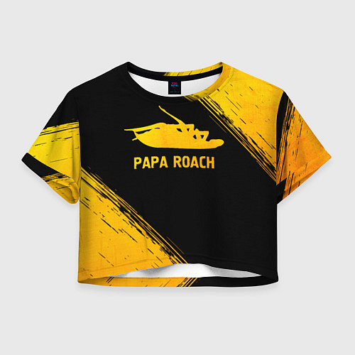 Женский топ Papa Roach - gold gradient / 3D-принт – фото 1