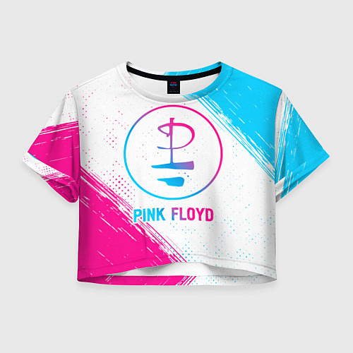 Женский топ Pink Floyd neon gradient style / 3D-принт – фото 1