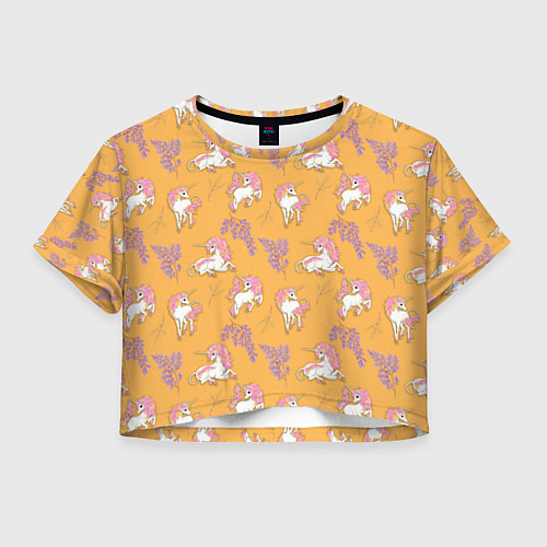 Женский топ Единорог цветная грива / 3D-принт – фото 1