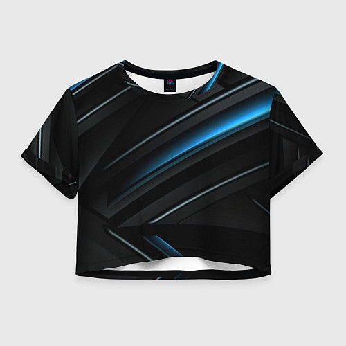 Женский топ Абстрактная вселенная синего и черного / 3D-принт – фото 1