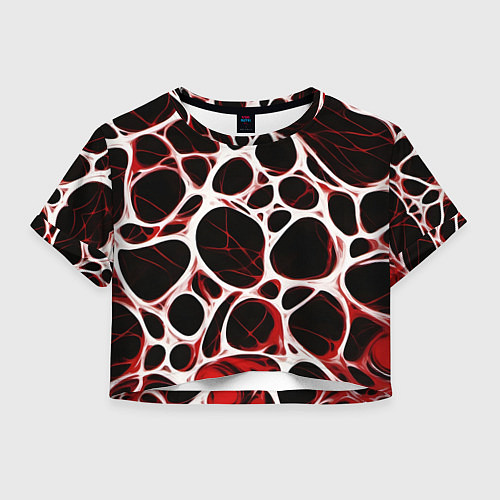 Женский топ Красная морская волна / 3D-принт – фото 1