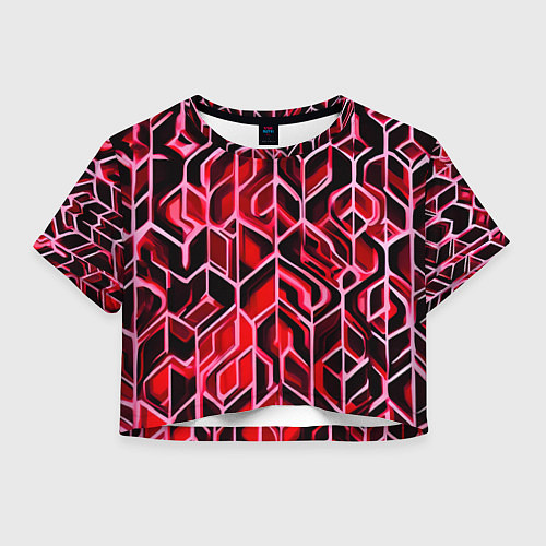 Женский топ Красный узор / 3D-принт – фото 1