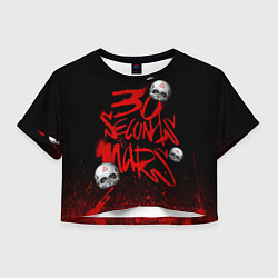 Женский топ Thirty seconds to mars skulls