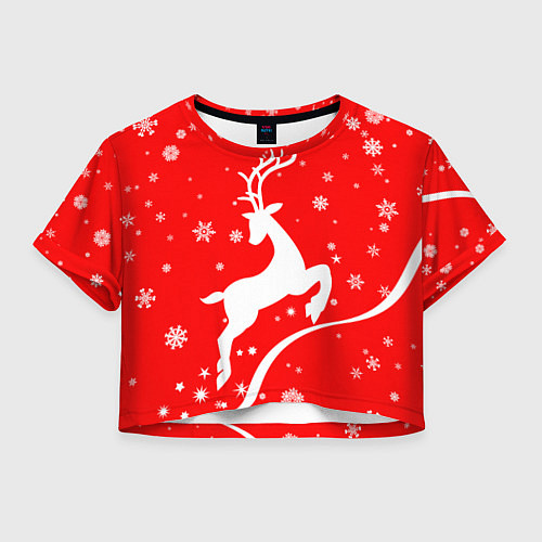 Женский топ Christmas deer / 3D-принт – фото 1