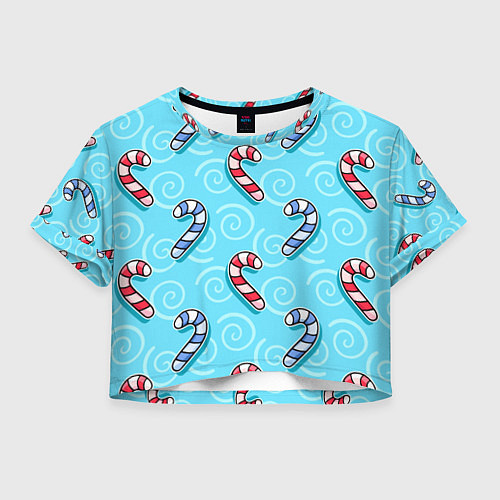 Женский топ Новогодний леденец трость / 3D-принт – фото 1