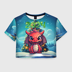 Женский топ Красный злой дракошка