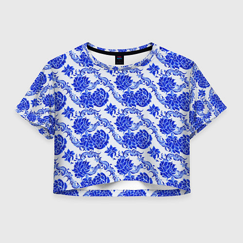 Женский топ Гжель классика / 3D-принт – фото 1