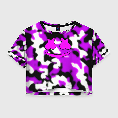 Женский топ Marshmello camo / 3D-принт – фото 1