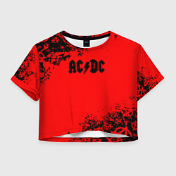 Женский топ AC DC skull rock краски
