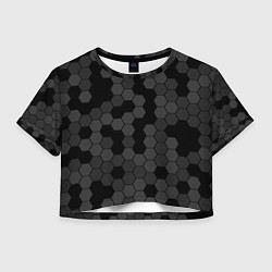 Женский топ Камуфляж гексагон черный