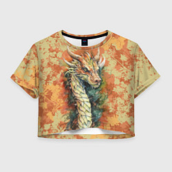 Женский топ Зеленый древесный дракон с листьями