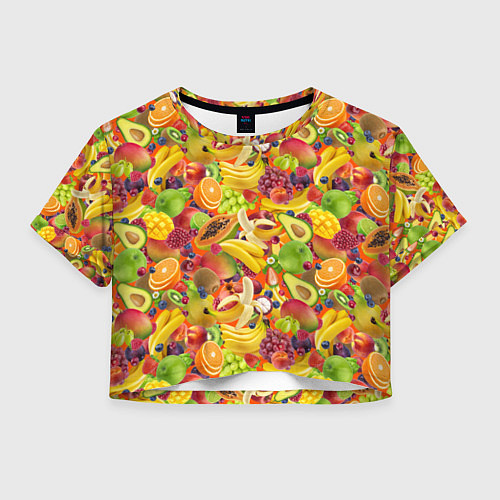 Женский топ Экзотические фрукты и ягоды / 3D-принт – фото 1