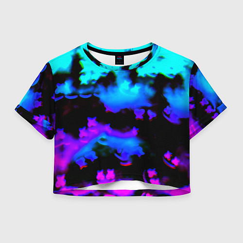 Женский топ Marshmello neon space / 3D-принт – фото 1