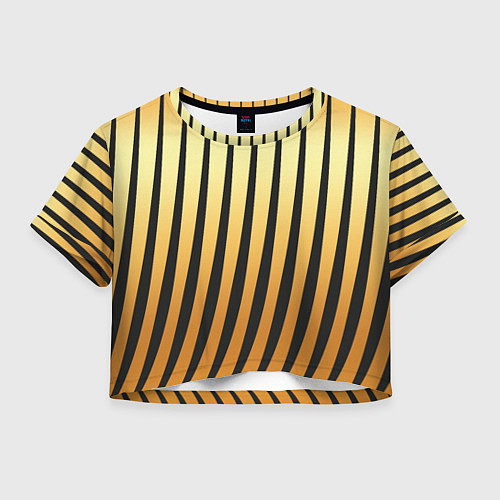 Женский топ Золотой тигровый / 3D-принт – фото 1