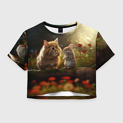 Женский топ Котик грызун