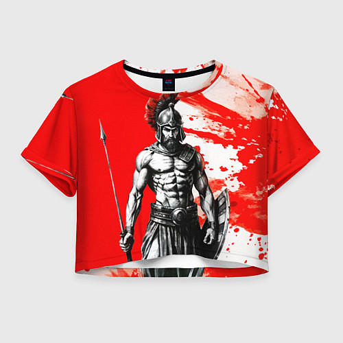 Женский топ Гладиатор Спартак красно белые / 3D-принт – фото 1