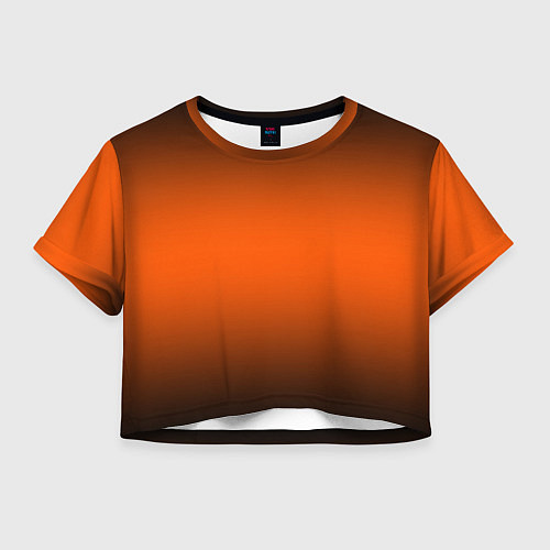 Женский топ Градиент чёрно-оранжевый / 3D-принт – фото 1