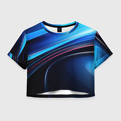 Женский топ Синяя и черная абстракция геометрическая