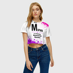 Футболка 3D укороченная женская Мария ну с очень большой буквы, цвет: 3D-принт — фото 2