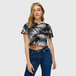 Футболка 3D укороченная женская Мятый градиент Monster, цвет: 3D-принт — фото 2