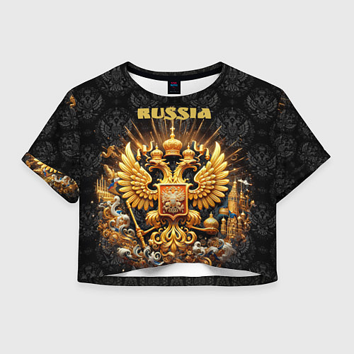 Женский топ Russia gold / 3D-принт – фото 1
