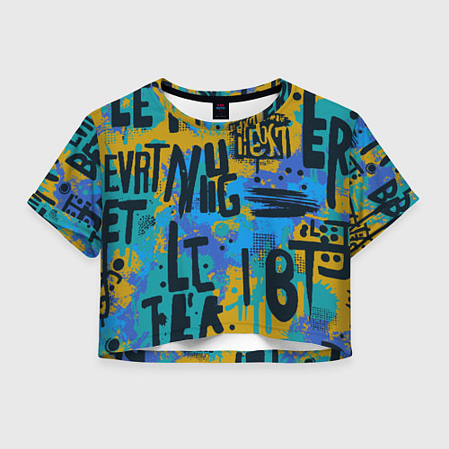 Женский топ Крупные буквы на цветном фоне / 3D-принт – фото 1