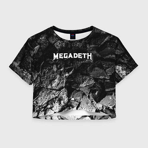 Женский топ Megadeth black graphite / 3D-принт – фото 1