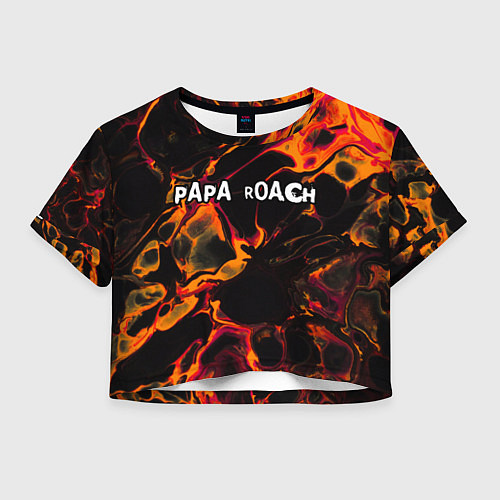 Женский топ Papa Roach red lava / 3D-принт – фото 1