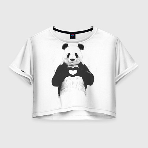 Женский топ Panda love / 3D-принт – фото 1