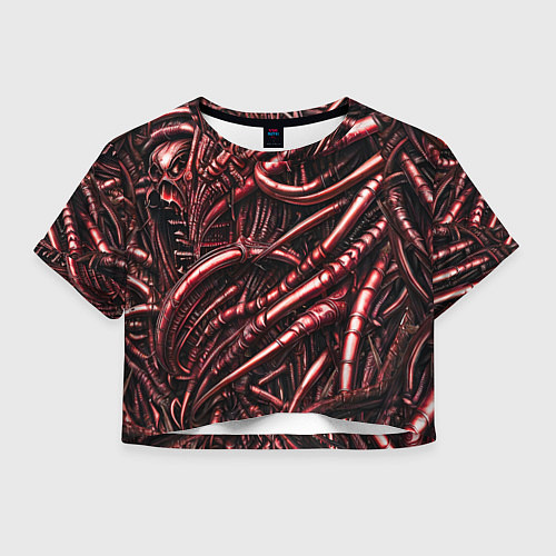 Женский топ Красные трубки чужих / 3D-принт – фото 1