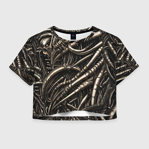 Женский топ Серые трубки чужих / 3D-принт – фото 1