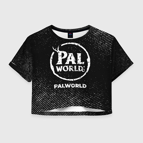 Женский топ Palworld с потертостями на темном фоне / 3D-принт – фото 1