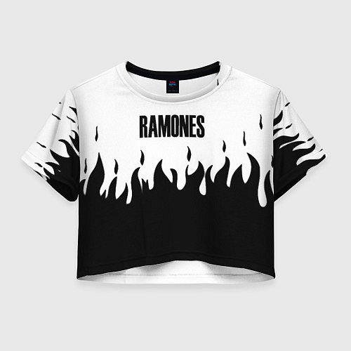 Женский топ Ramones fire black rock / 3D-принт – фото 1