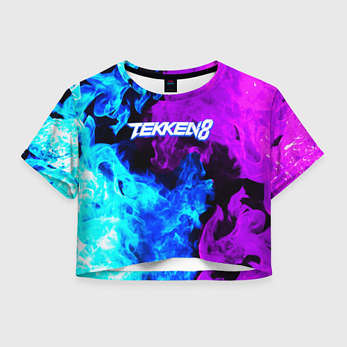 Женский топ Tekken 8 неоновый огонь / 3D-принт – фото 1