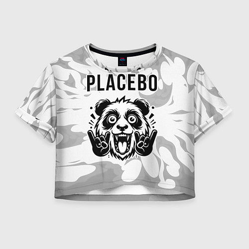 Женский топ Placebo рок панда на светлом фоне / 3D-принт – фото 1