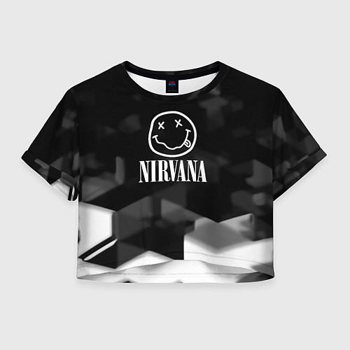 Женский топ Nirvana текстура рок / 3D-принт – фото 1