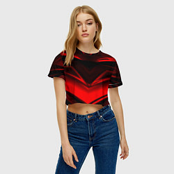 Футболка 3D укороченная женская Geometry stripes line, цвет: 3D-принт — фото 2