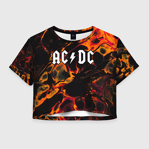 Женский топ AC DC red lava / 3D-принт – фото 1