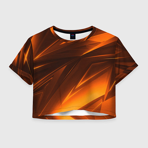 Женский топ Geometry stripes orange / 3D-принт – фото 1