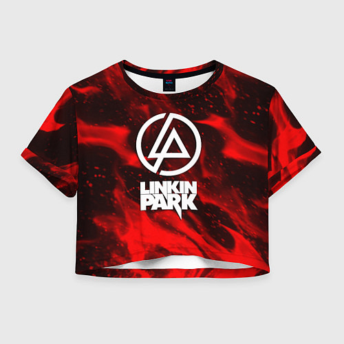 Женский топ Linkin park красный огонь / 3D-принт – фото 1