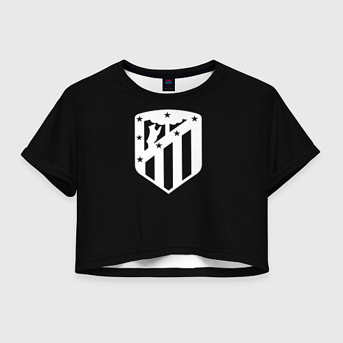 Женский топ Атлетико Мадрид белое лого фк / 3D-принт – фото 1