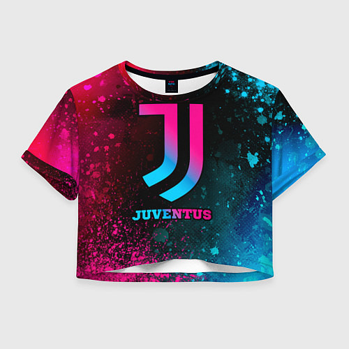Женский топ Juventus - neon gradient / 3D-принт – фото 1
