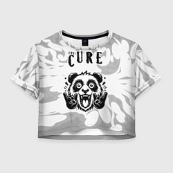 Женский топ The Cure рок панда на светлом фоне