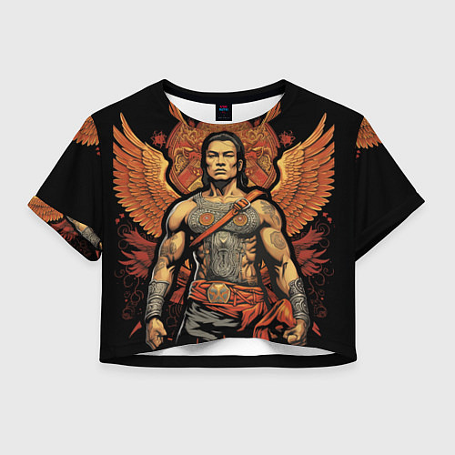 Женский топ Муай тай боец с крыльями за спиной / 3D-принт – фото 1