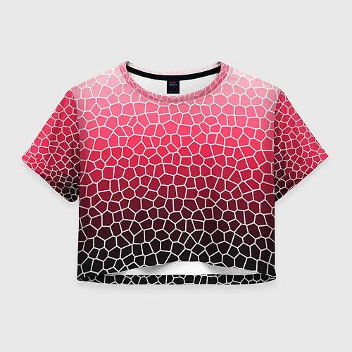 Женский топ Крупная мозаика розовый градиент / 3D-принт – фото 1
